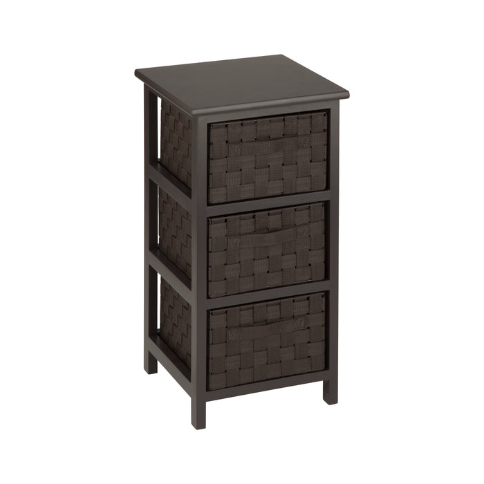 Honey Can Do Espresso Small 3-Drawer Storage Chest