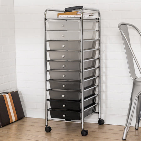 Honey Can Do Gray 10-Drawer Rolling Storage Cart