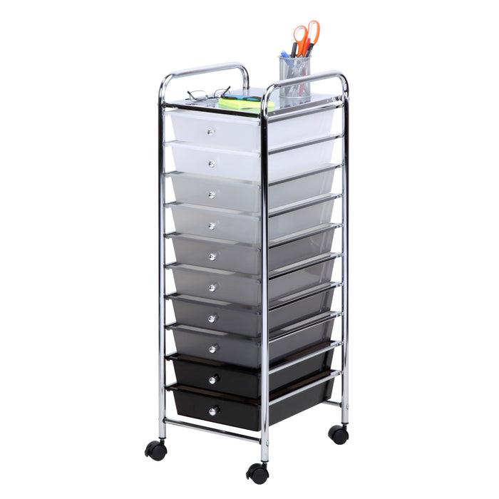 Honey Can Do Gray 10-Drawer Rolling Storage Cart