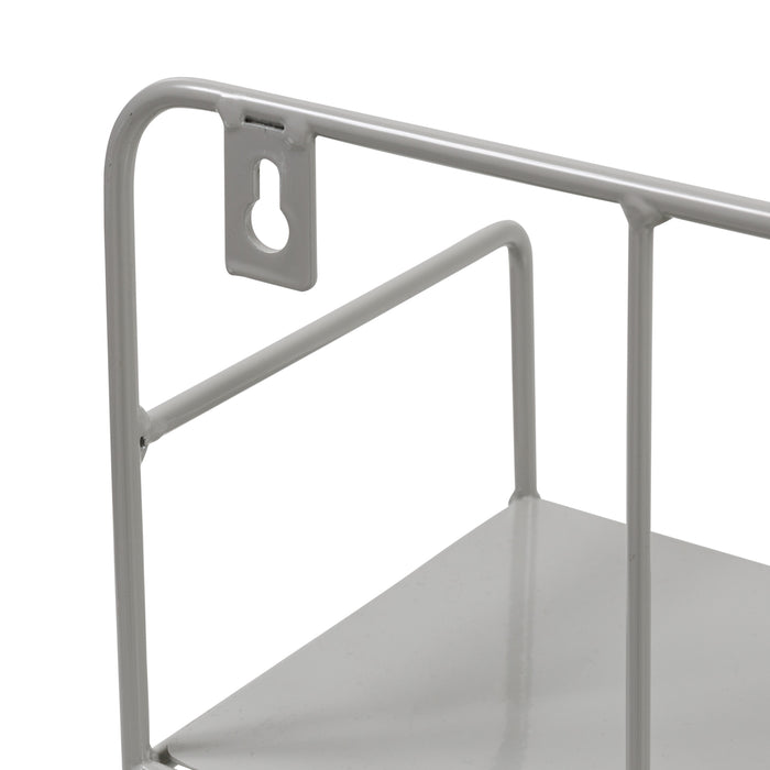 Honey Can Do Gray 2-Tier Metal Accent Shelf