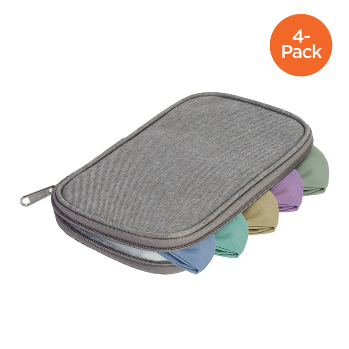 honey can do Gray Face Mask Storage Pouches (4-Pack)