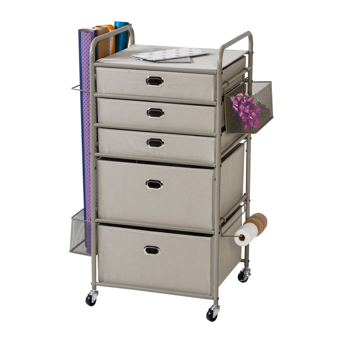 honey can do Gray Gift Wrap or Craft Storage Cart