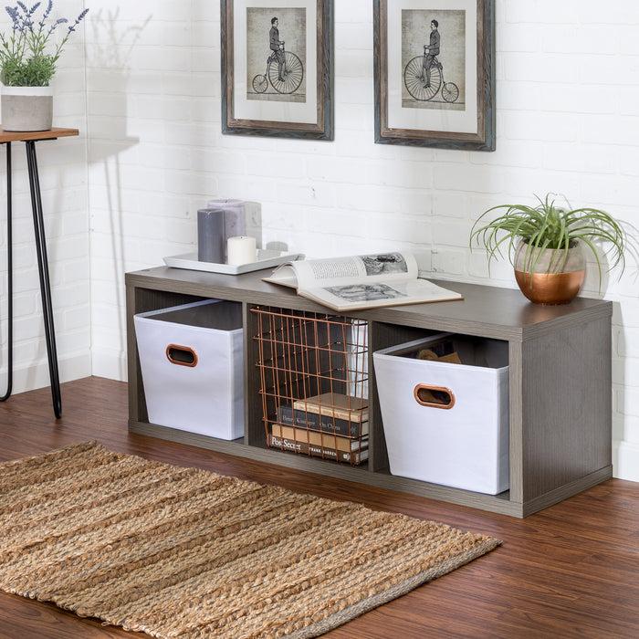 Honey Can Do Gray Laminate 3-Cube Organizer