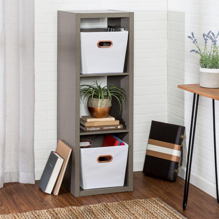 Honey Can Do Gray Laminate 3-Cube Organizer