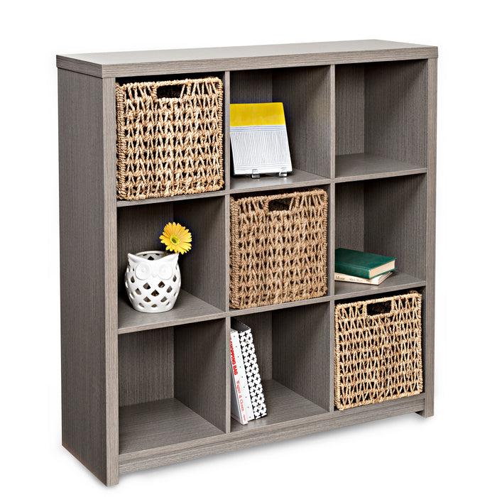 honey can do Gray Laminate 9-Cube Organizer