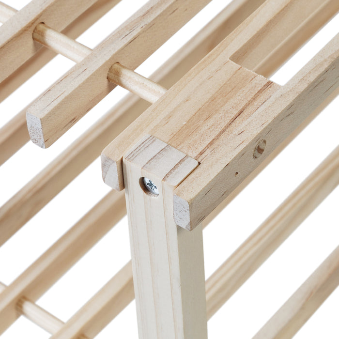 Honey Can Do Natural 2-Tier Wood Shoe Rack