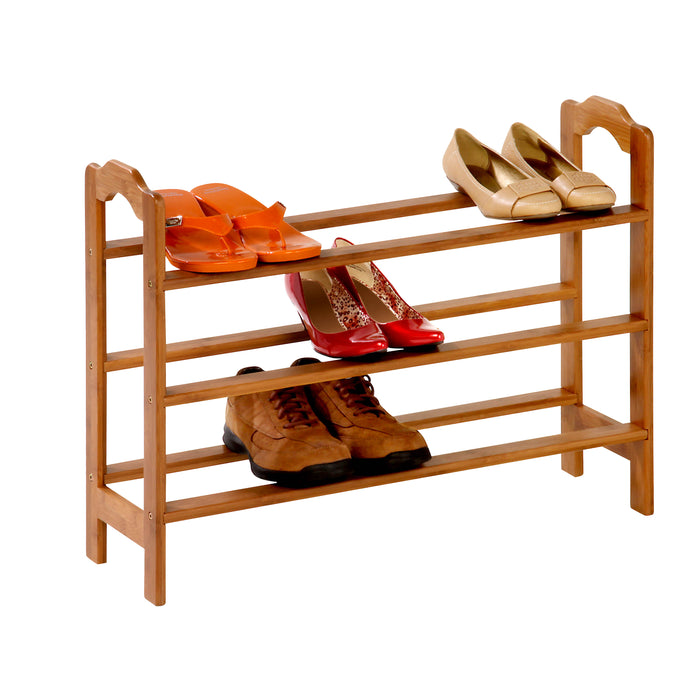 Honey Can Do Natural 3-Tier Bamboo Shoe Rack