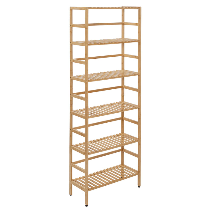 honey can do Natural 6-Tier Bamboo Bookshelf