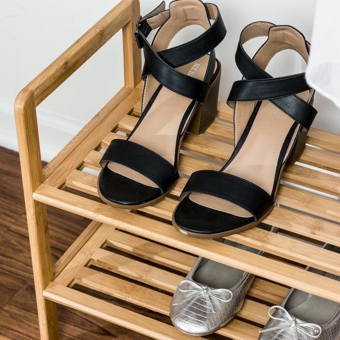 Honey Can Do Natural Bamboo 2-Tier Shoe Rack