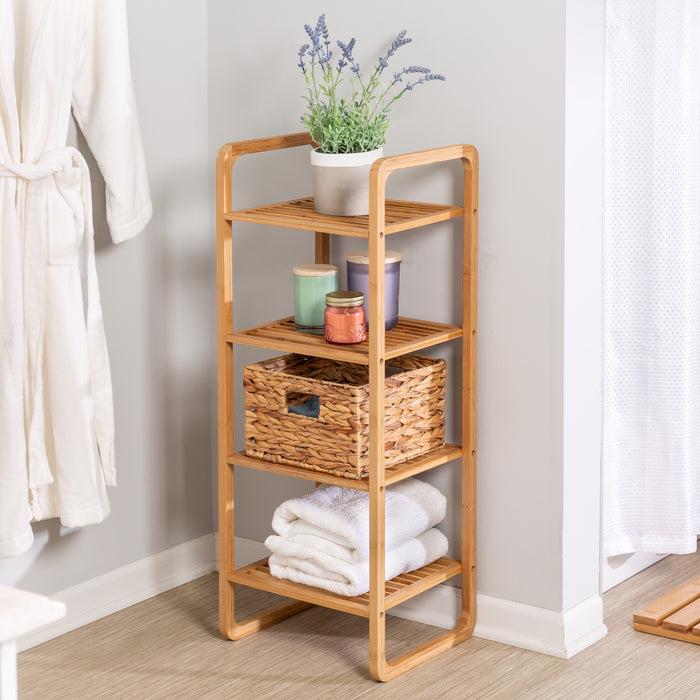 Honey Can Do Natural Bamboo 4-Tier Vertical Shelf