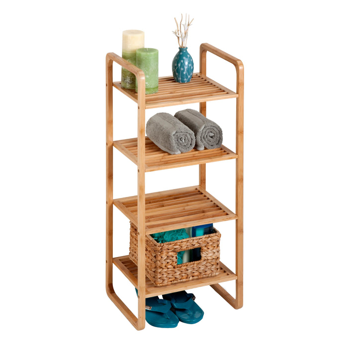 honey can do Natural Bamboo 4-Tier Vertical Shelf