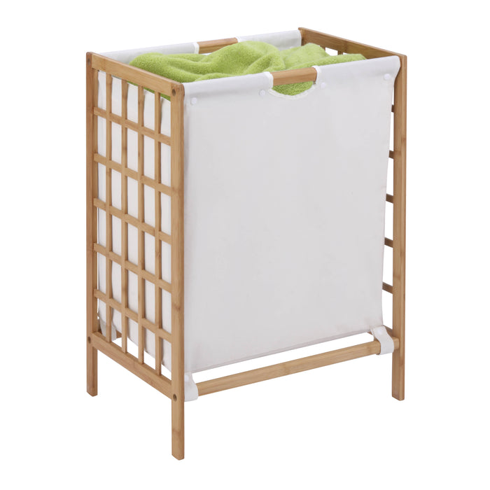 Honey Can Do Natural/Beige Bamboo Frame Hamper