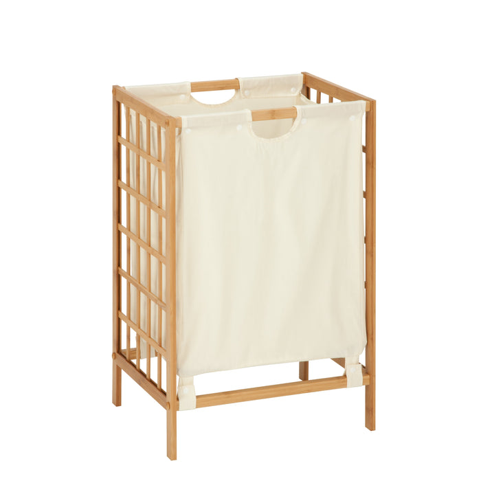 honey can do Natural/Beige Bamboo Frame Hamper