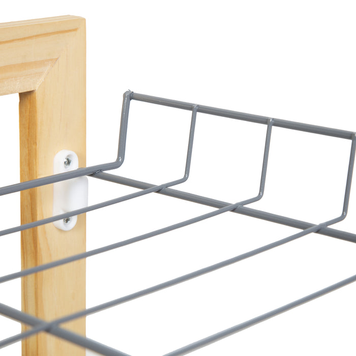 Honey Can Do Natural/Chrome 4-Tier Storage Shelf