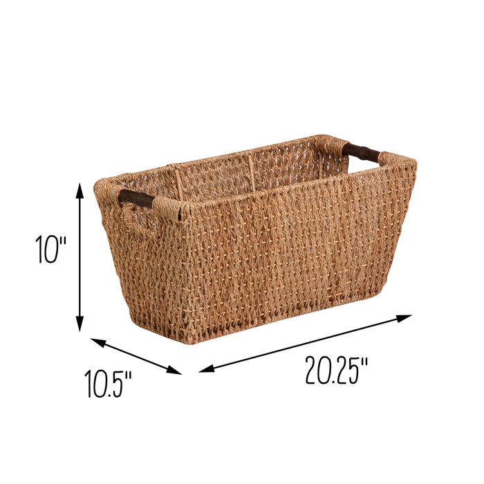 Honey Can Do Natural Seagrass Basket With Handles