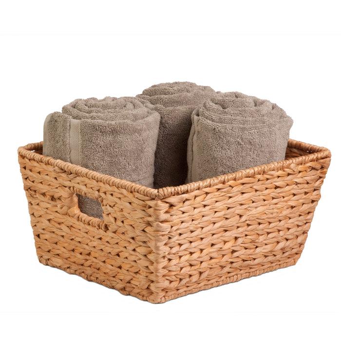 Honey Can Do Natural Water Hyacinth Square Basket