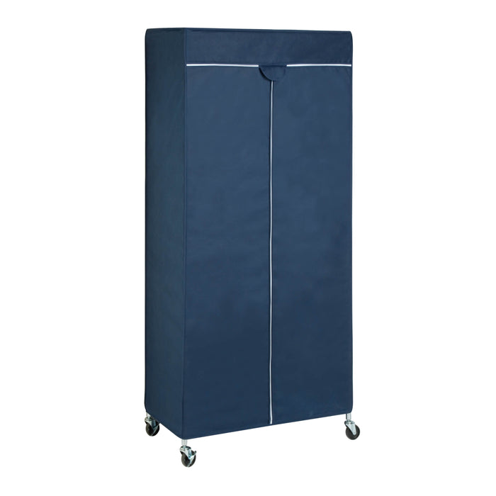 Honey Can Do Navy/White Garment Rack Cover
