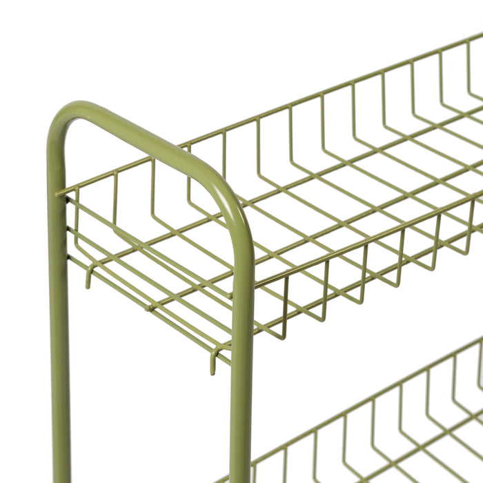 Honey Can Do Olive 3-Tier Rolling Utility Cart