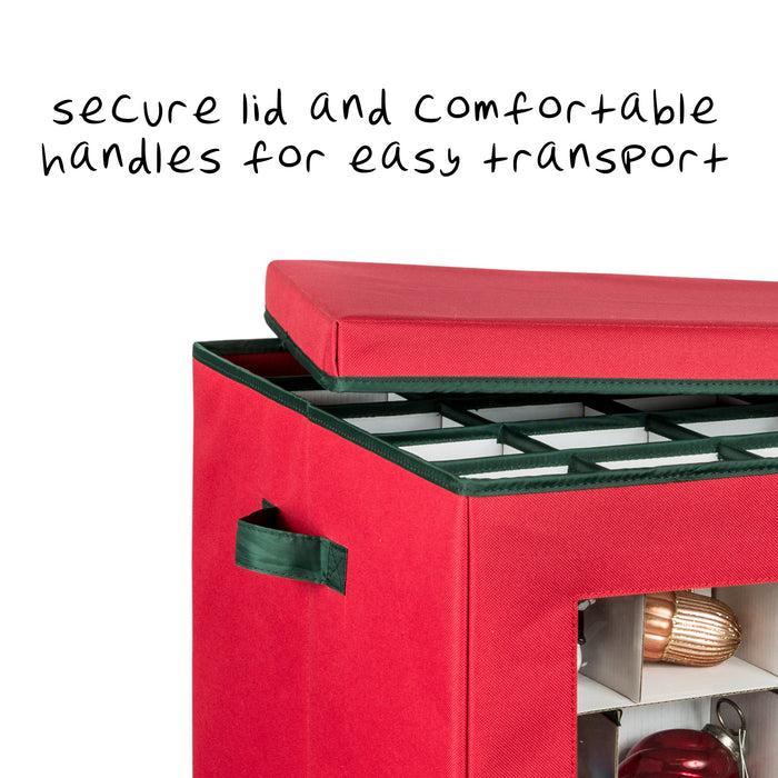 Honey Can Do Red 120-Cube Ornament Storage Box