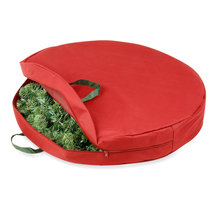 honey can do Red 30-Inch Wreath Storage Bag