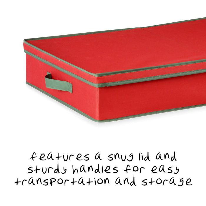 Honey Can Do Red 40-Ornament Storage Box