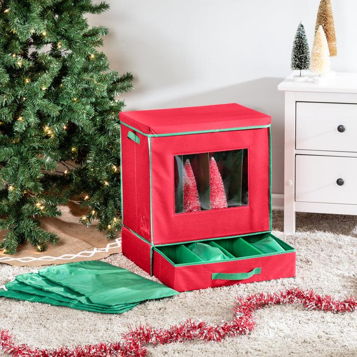 Honey Can Do Red Holiday Décor Storage Box