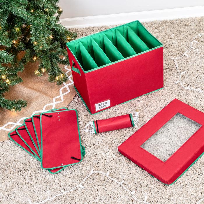 Honey Can Do Red Holiday Light Storage Box