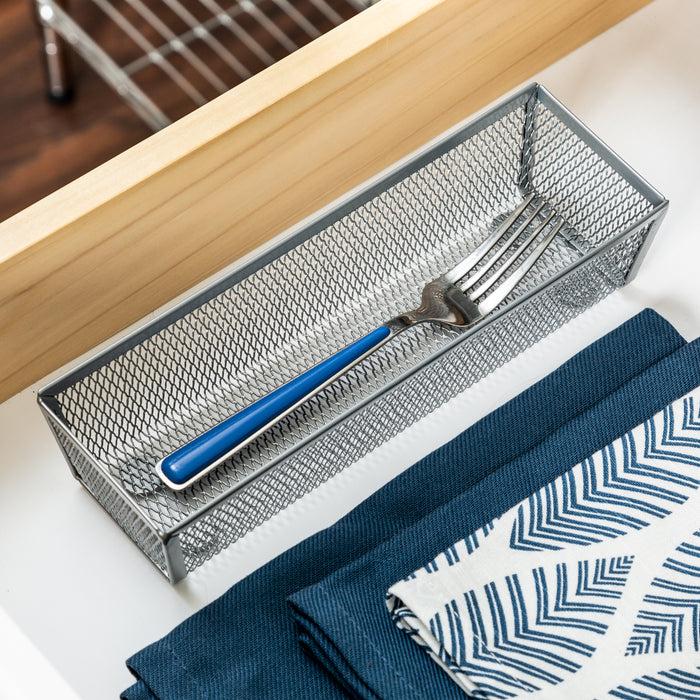Honey Can Do Silver 3'' X 9'' Mesh Drawer Organizer