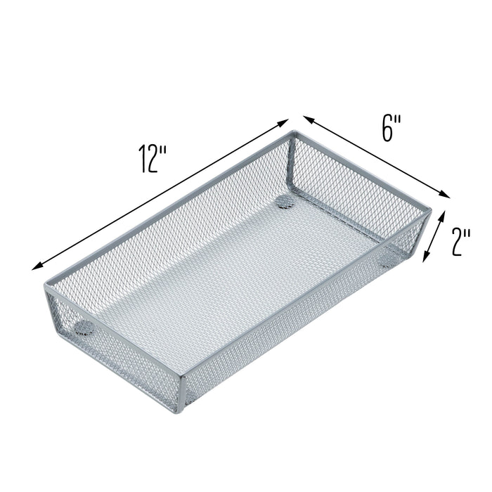 Honey Can Do Silver Mesh 12'' X 6'' Drawer Organizer