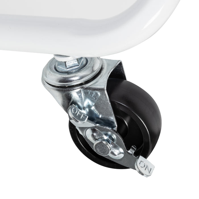 Honey Can Do White 3-Tier Metal Rolling Cart