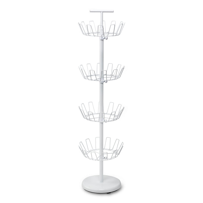Honey Can Do White 4-Tier Revolving Shoe Tree