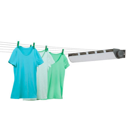 honey can do White 5-Line Retractable Clothesline