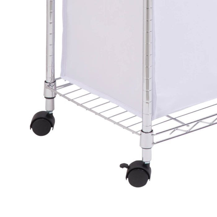 Honey Can Do White/Chrome Triple Rolling Sorter