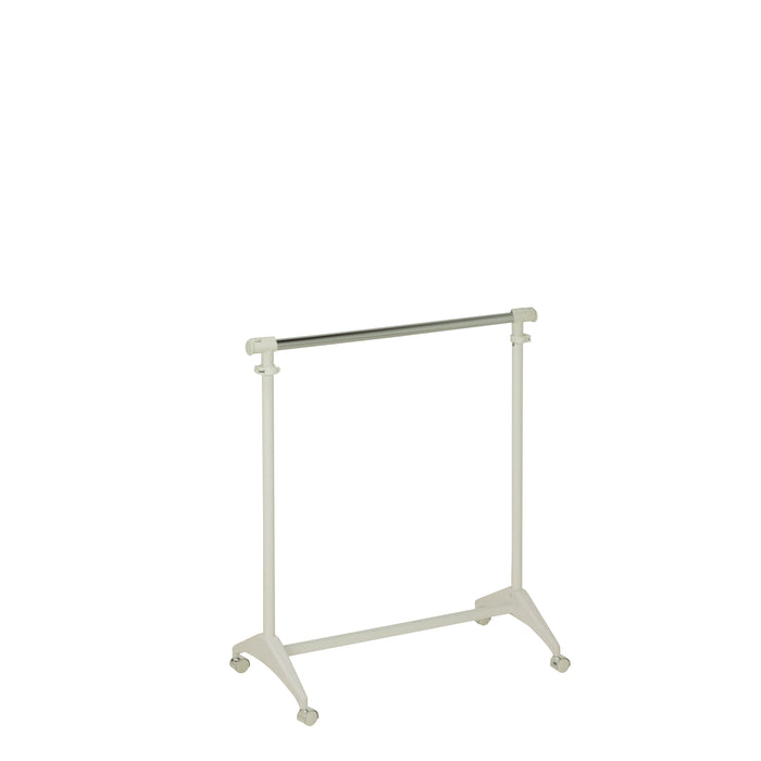 Honey Can Do White Expandable Rolling Clothes Rack