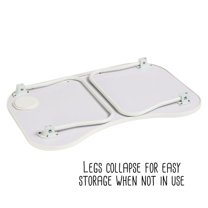 Honey Can Do White/Faux Walnut Folding Lap Desk