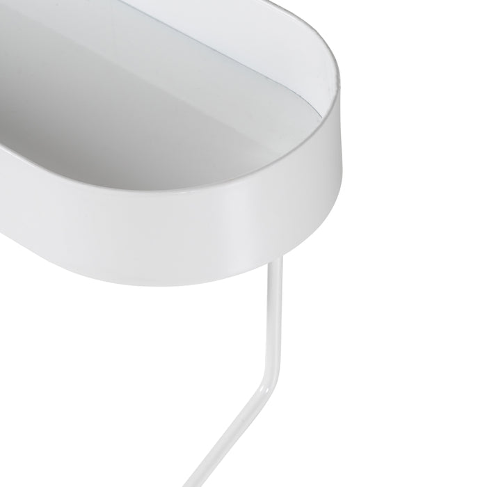 Honey Can Do White Oval Bath Shelf With Towel Bar