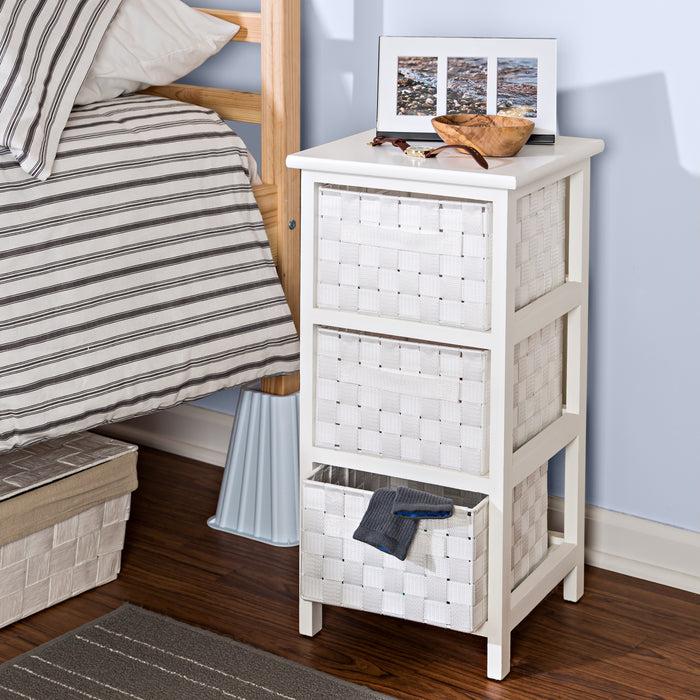 Honey Can Do White Small 3-Drawer Storage Chest