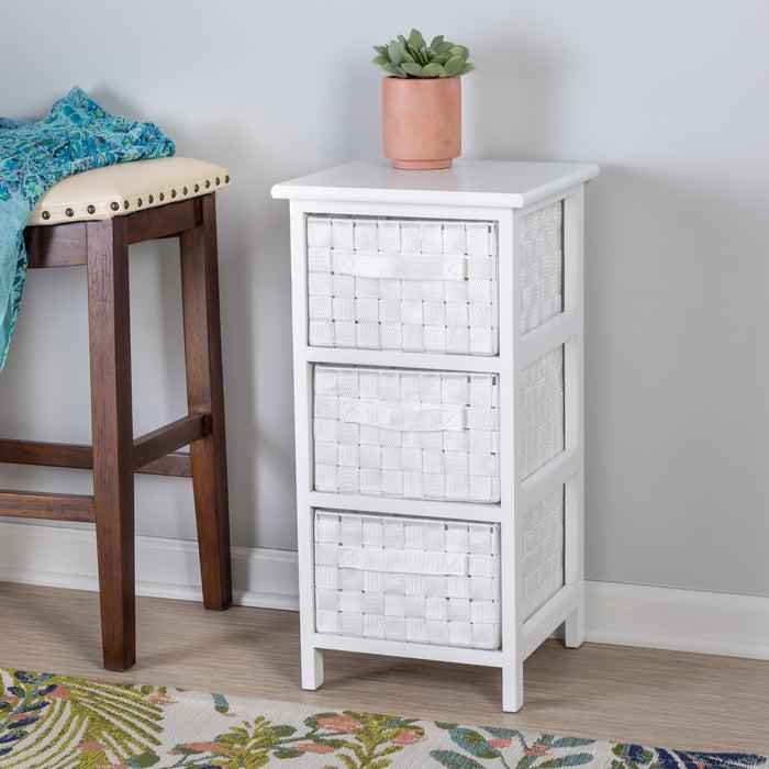 Honey Can Do White Small 3-Drawer Storage Chest