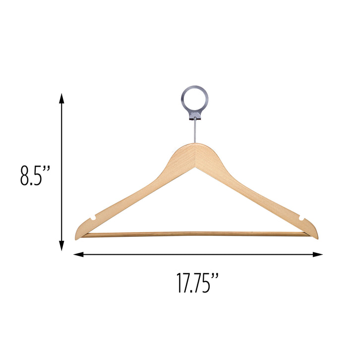 Honey Can Do Maple Finish Wood Hotel Suit Hangers (24-Pack)