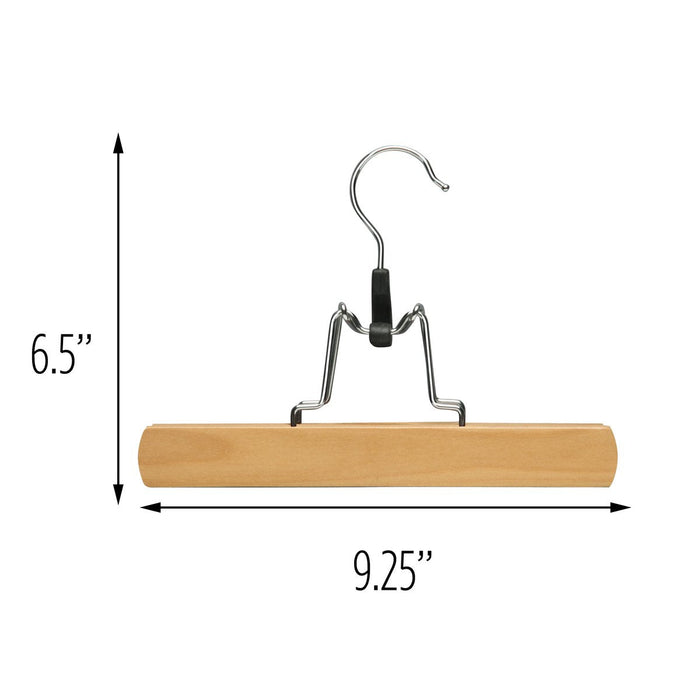 Honey Can Do Maple Finish Wood Pant Clamp Hangers (16-Pack)