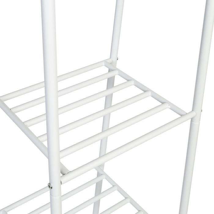 Honey Can Do Matte White 5-Tier Metal Shelving Unit