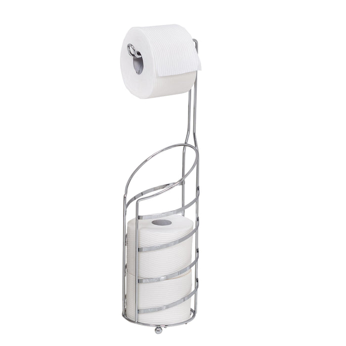 honey can do Metal Curved Wire Freestanding Toilet Paper Holder and Dispenser