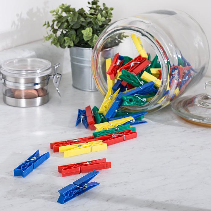 Honey Can Do Multi-Color Plastic Clothespins (100-Pack)
