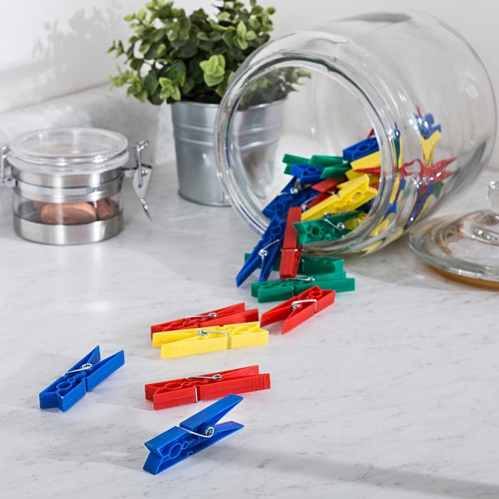 Honey Can Do Multi-Color Plastic Clothespins (50-Pack)