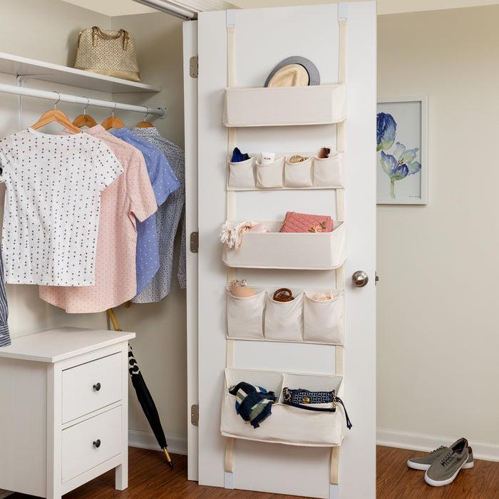 Honey Can Do Natural 10-Pocket Over-The-Door Closet Organizer