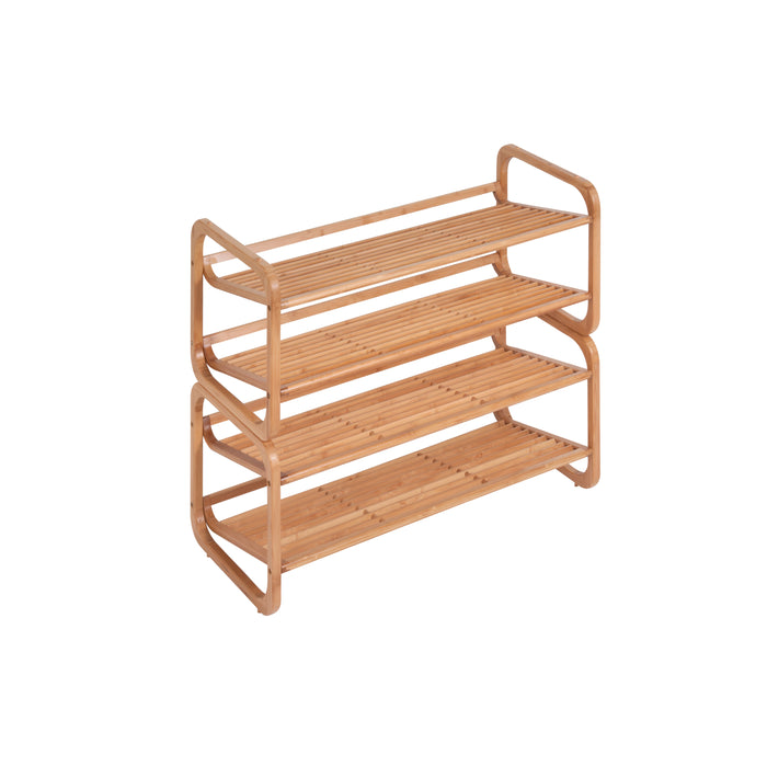 Honey Can Do Natural 2-Tier Stackable Bamboo Shoe Rack