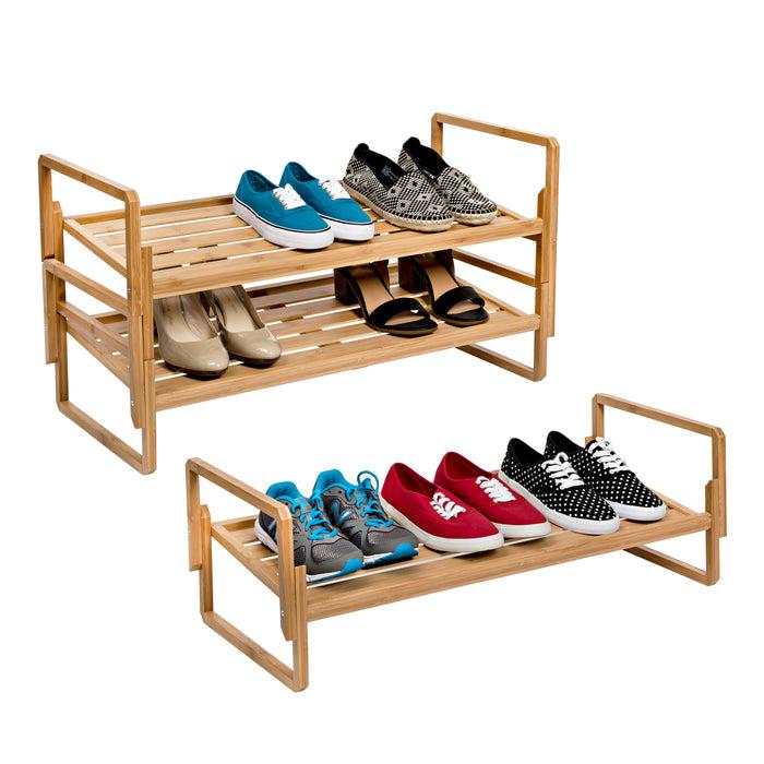 Honey Can Do Natural 3-Tier Bamboo Nesting Shoe Rack