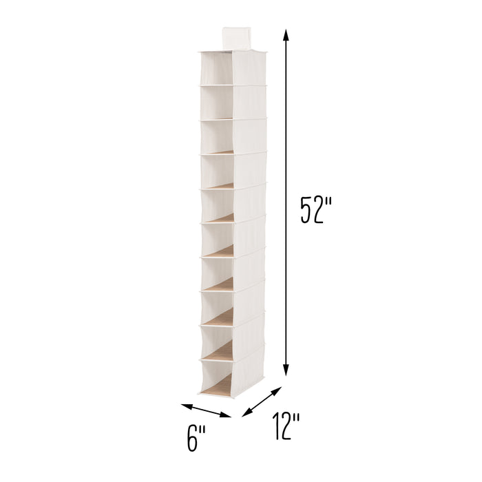 Honey Can Do Natural/Bamboo 10-Tier Hanging Shoe Organizer