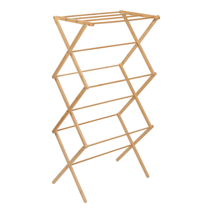 honey can do Natural Bamboo Compact and Collapsible Clothes Drying Rack