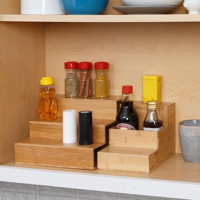Honey Can Do Natural Bamboo Expandable 3-Tier Spice Rack